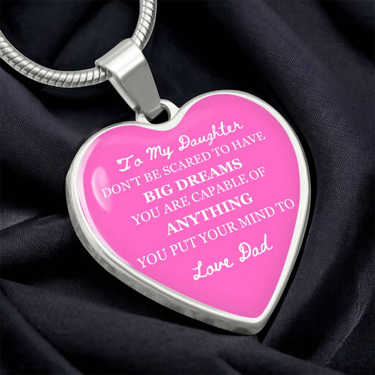 To My Daughter Necklace From Dad, Daughter Gift