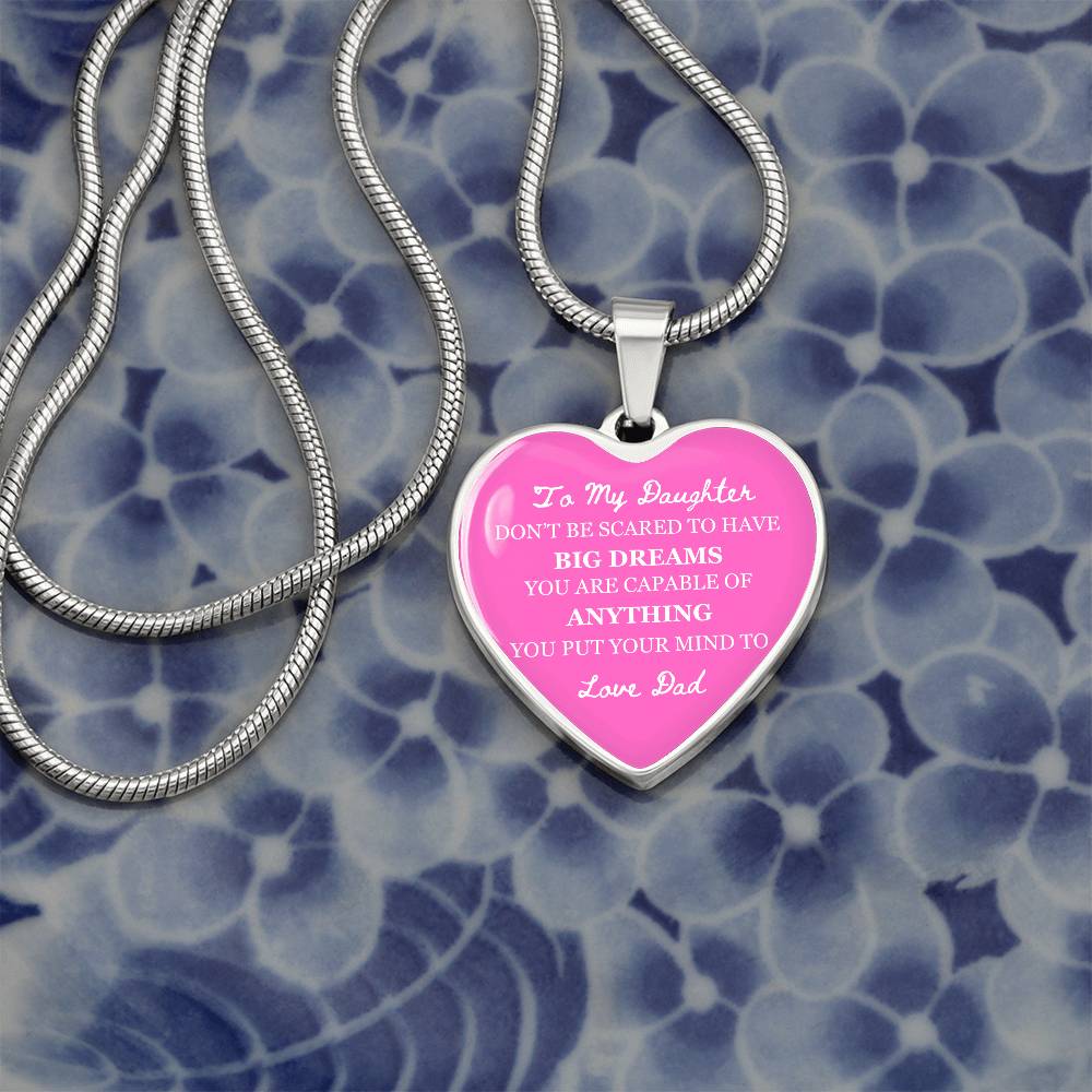 To My Daughter Necklace From Dad, Daughter Gift