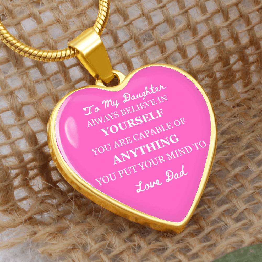 To My Daughter Necklace From Dad, Daughter Gift