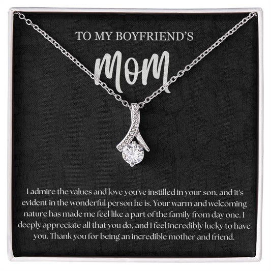 To My Boyfriends Mom Necklace, Mom Gift