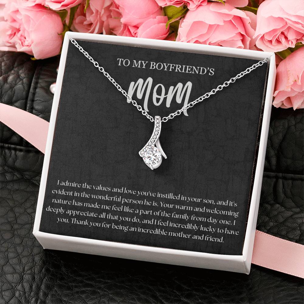 To My Boyfriends Mom Necklace, Mom Gift