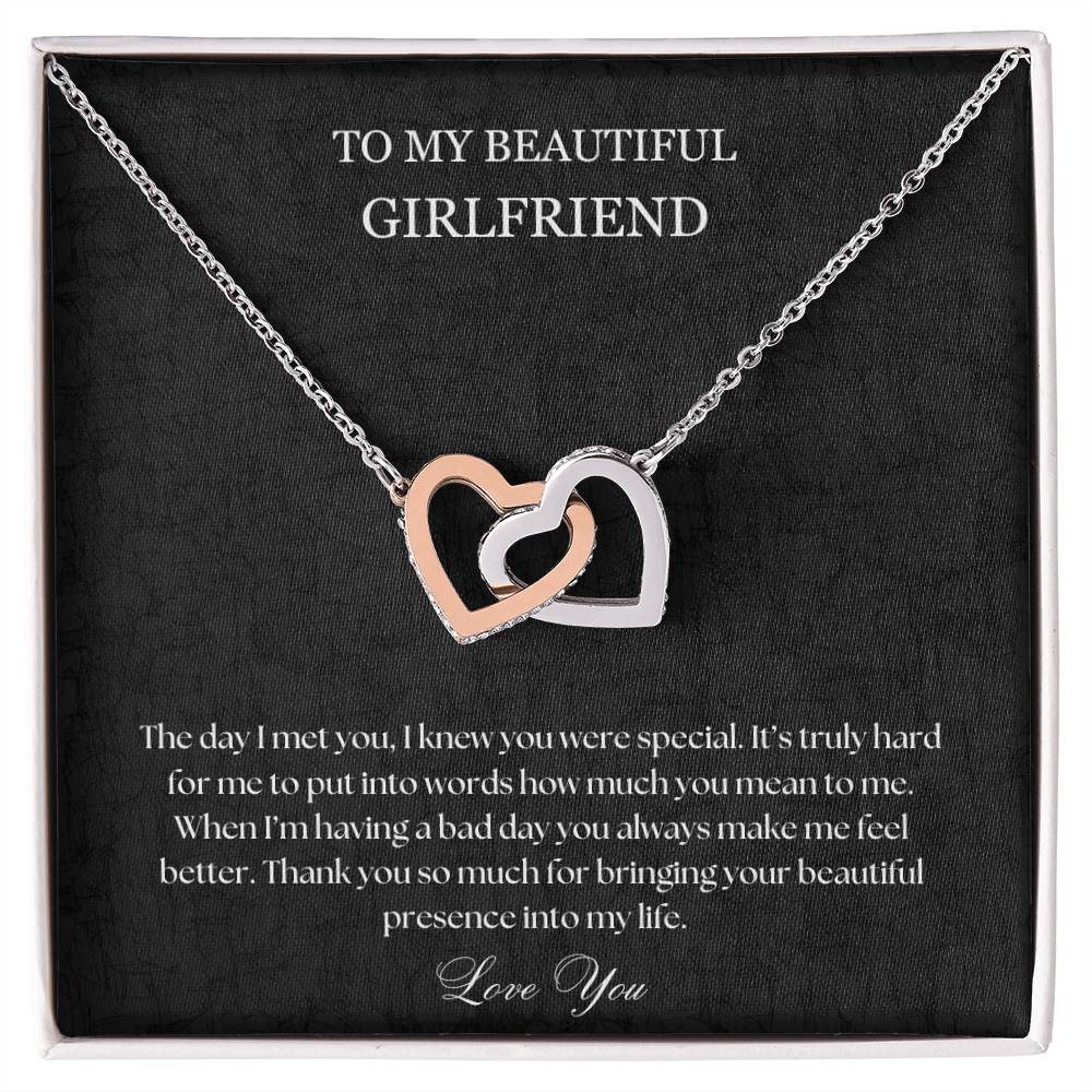 To My Girlfriend Necklace, Girlfriend Gift