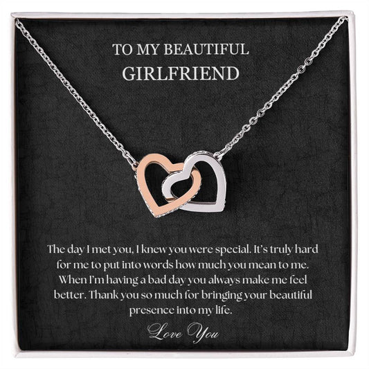 To My Girlfriend Necklace, Girlfriend Gift