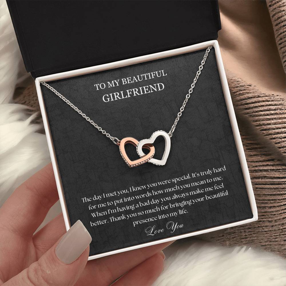 To My Girlfriend Necklace, Girlfriend Gift