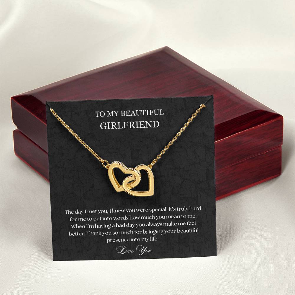 To My Girlfriend Necklace, Girlfriend Gift