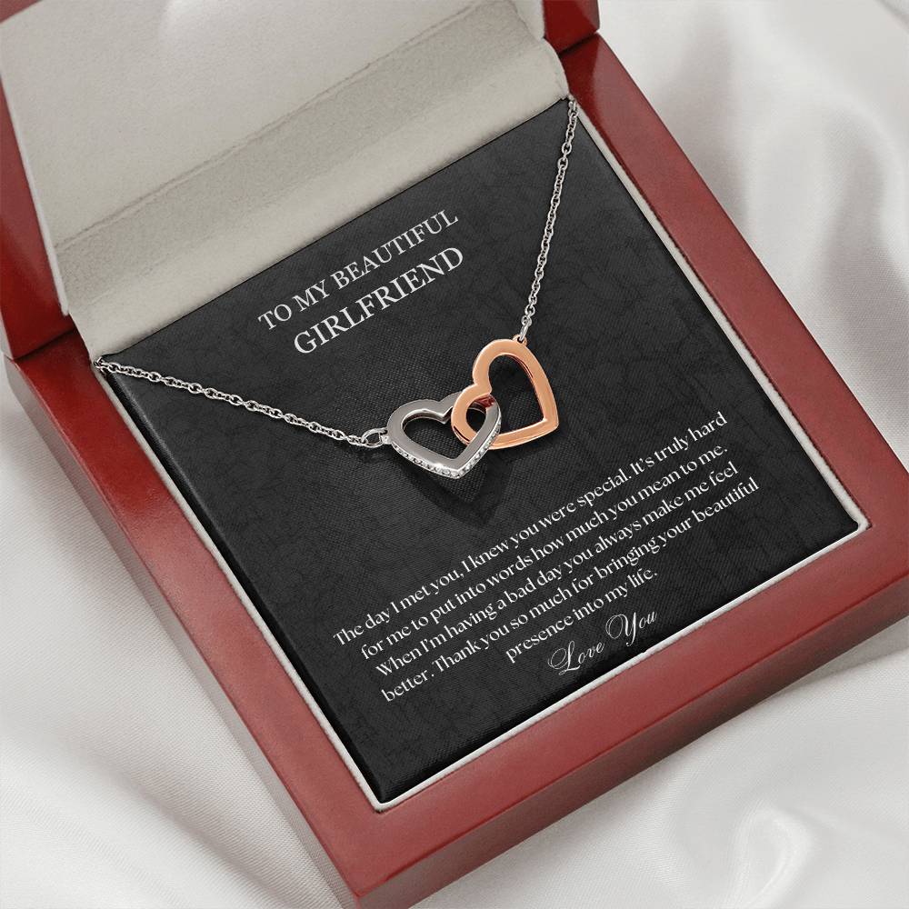 To My Girlfriend Necklace, Girlfriend Gift